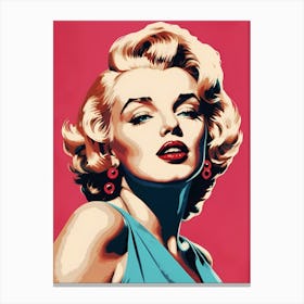 Marilyn Monroe Portrait Pop Art (4) Canvas Print
