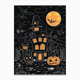 Halloween House 1 Canvas Print