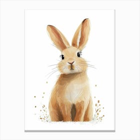 Tan Rabbit Kids Illustration 1 Canvas Print