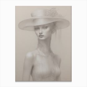 Lady In A Hat 1 Canvas Print