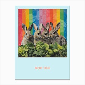 Hop Off Bunnies Poster 2 Canvas Print