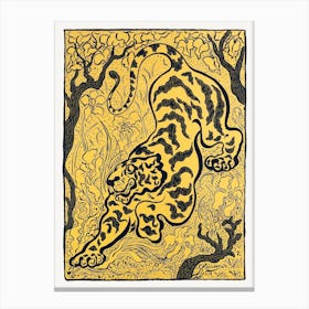 Tiger In The Jungle, Paul Ranson Canvas Print