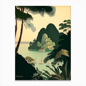 Ko Phi Phi Thailand Rousseau Inspired Tropical Destination Canvas Print