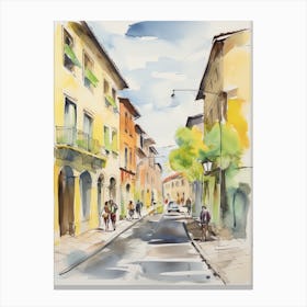 Ravenna, Italy Watercolour Streets 2 Canvas Print