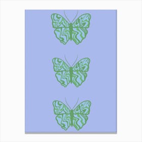 Lilac Butterfly x 3 Canvas Print