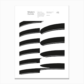 Modern Curves 12, Modern Architecture Design Poster, minimalist interior wall decor Canvas Print