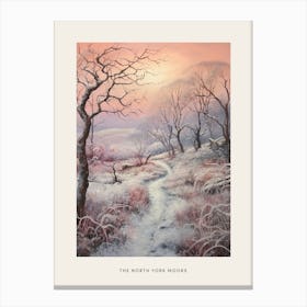 Dreamy Winter National Park Poster  The North York Moors England 2 Canvas Print