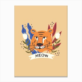 Tiger Meow Canvas Print