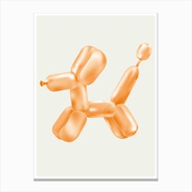 Balloon Dog Orange Canvas Print