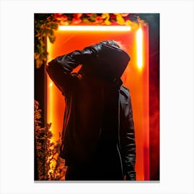 Silhouette Of A Man 12 Canvas Print