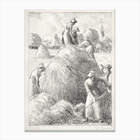 Haymakers of Eragny (ca. 1896), Camille Pissarro Canvas Print