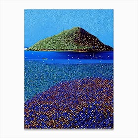 Galapagos Islands Ecuador Pointillism Style Tropical Destination Canvas Print