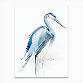 Blue Heron Aerial View Impressionistic 1 Canvas Print