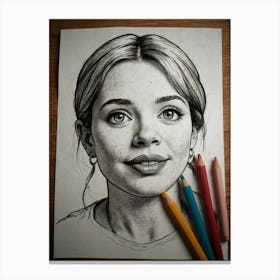 Portrait Of A Girl 10 Canvas Print