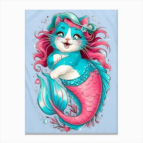 Mermaid Cat 2 Canvas Print