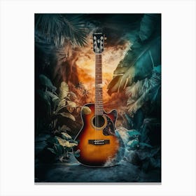 Tropical Guitar 1 Canvas Print