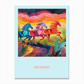 Neigh Horse Collage Poster  2 Canvas Print