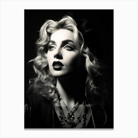Black And White Photograph Of Madonna Canvas Print