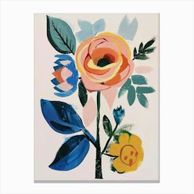 Painted Florals Rose 8 Canvas Print