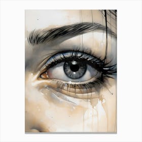 I Put An Eye On You Series: Susan's Eye Watercolor Painting Canvas Print
