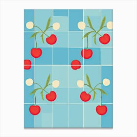 Cherries Illustration 4 Canvas Print