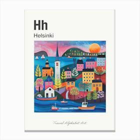 Kids Travel Alphabet  Helsinki 2 Canvas Print