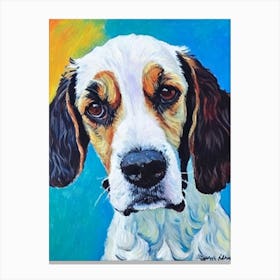 Spaniel (Field) Fauvist Style dog Canvas Print