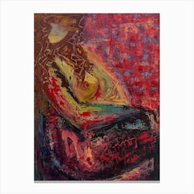 Wall Art with Lady in Red Canvas Print