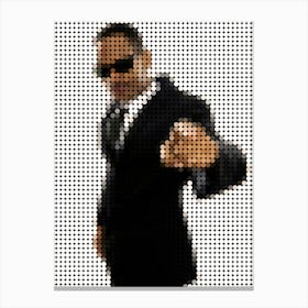 Will Smith Men In Black Style Dots Canvas Print