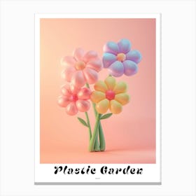 Dreamy Inflatable Flowers Poster Daisy Canvas Print