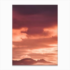 Sunset Over Mountains 5 Canvas Print