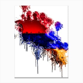 Flag Of Armenian Country Canvas Print