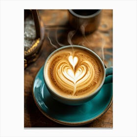 Heart Latte 1 Canvas Print