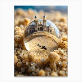 A Single Grain Of Sand Magnified To Reveal A Micr Canvas Print