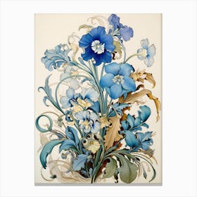 Blue Flowers 1 Canvas Print