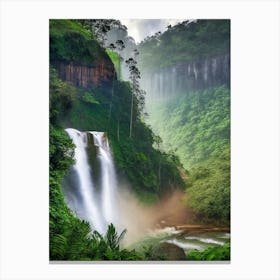 Laxapana Falls, Sri Lanka Realistic Photograph (3) Canvas Print