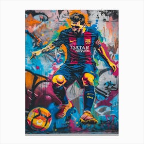 Pop art Lionel Messi Barcelona Canvas Print