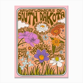 South Dakota Wildflowers Canvas Print