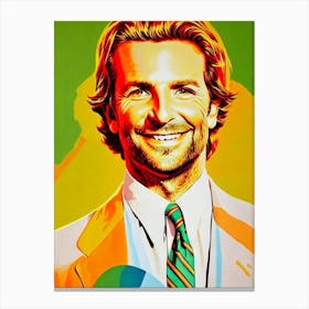 Bradley Cooper Colourful Pop Movies Art Movies Canvas Print