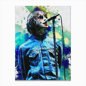 Smudge Portrait Liam Gallagher Canvas Print