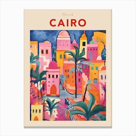 Cairo Egypt 2 Fauvist Travel Poster Canvas Print