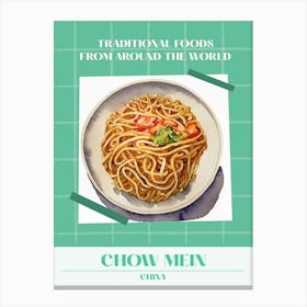 Chow Mein China 4 Foods Of The World Canvas Print