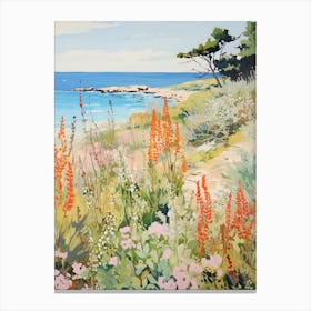 Mediterranean Seaside Meadow - expressionism 2 Canvas Print