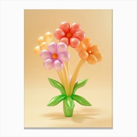 Dreamy Inflatable Flowers Zinnia 1 Canvas Print