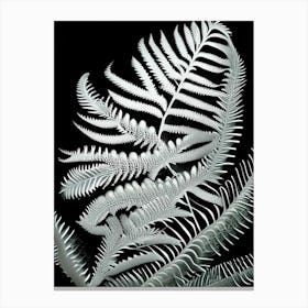 Silver Lace Fern Vibrant Canvas Print