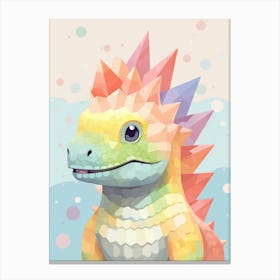 Colourful Dinosaur Stegosaurus 2 Canvas Print