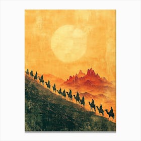 Camel Ride In The Desert 8 Canvas Print