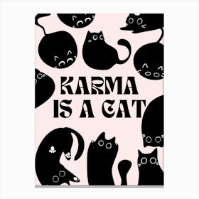 Karma Is A Cat Pattern Taylor Swift Canvas Print