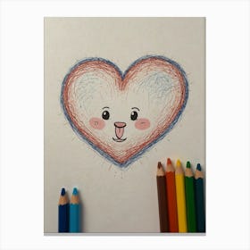 Heart Drawing 7 Canvas Print