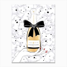 Holding Champagne Canvas Print